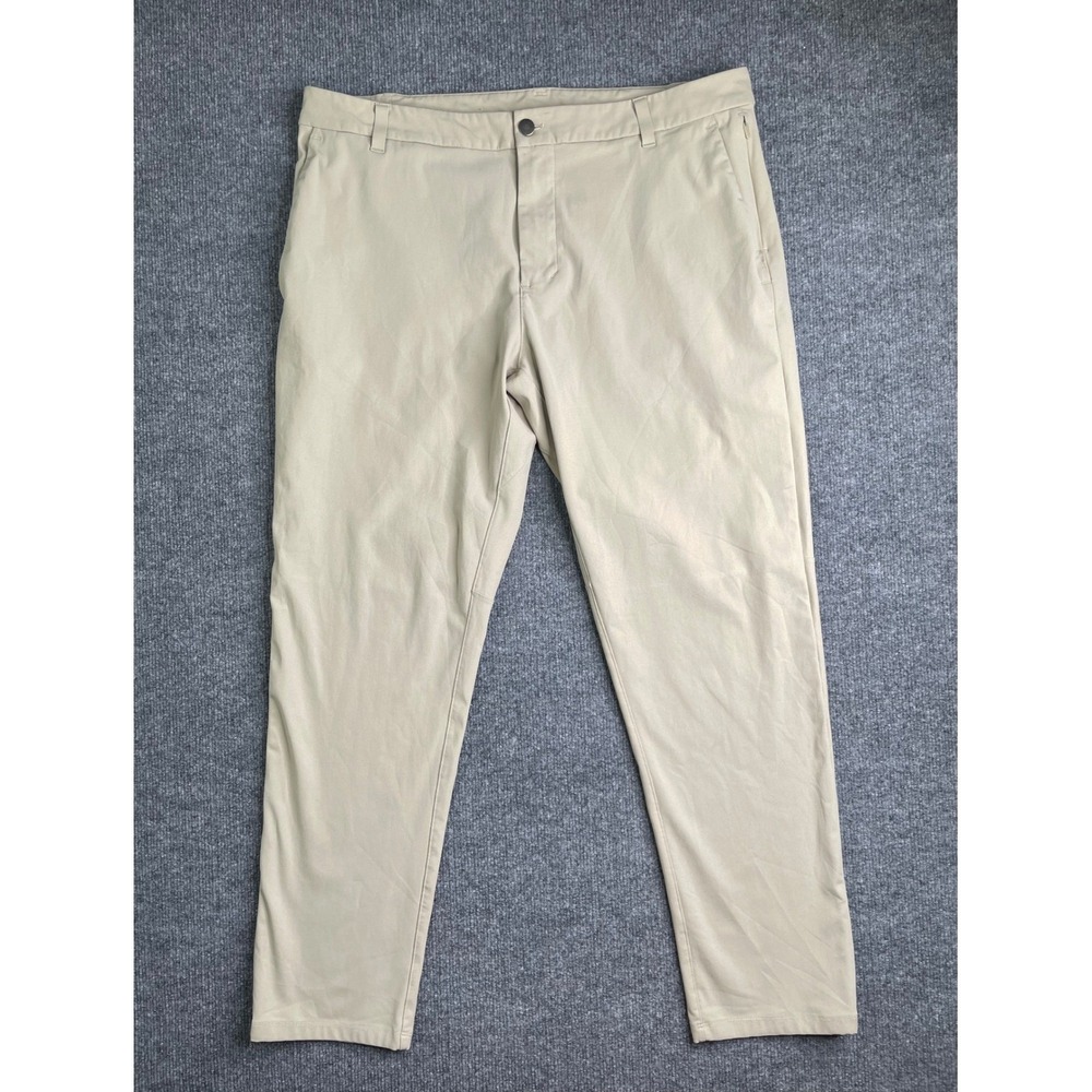 Lululemon Commission Pant Men 36 Tan‎ Khaki Slim Fit Chino Trousers